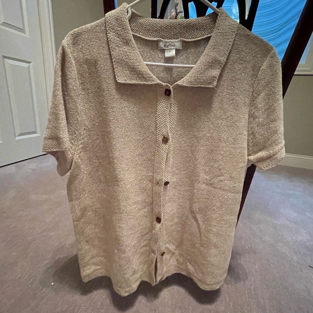 Short sleeve cardigan